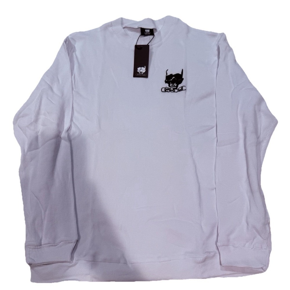 G59 THERMAL LOGO LONG SLEEVE Skull Industry  $uicideboy$ White Size XLarge NWT